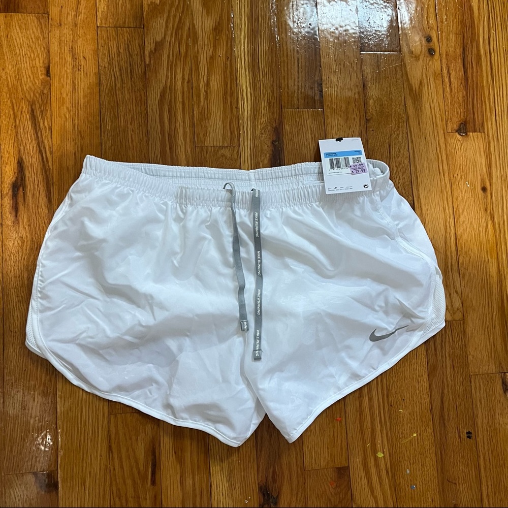 COPY - Nike dry fit white running shorts